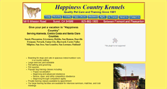 Desktop Screenshot of happinesskennels.com