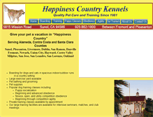 Tablet Screenshot of happinesskennels.com